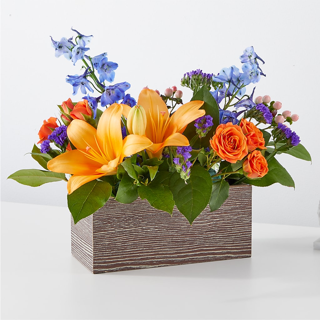 Radiant Citrus Box Bouquet – Everbloom, Murfreesboro TN