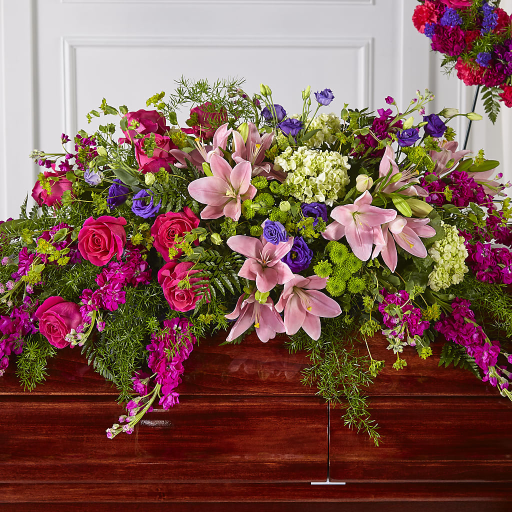 Radiant Tribute Casket Spray – Everbloom, Murfreesboro TN