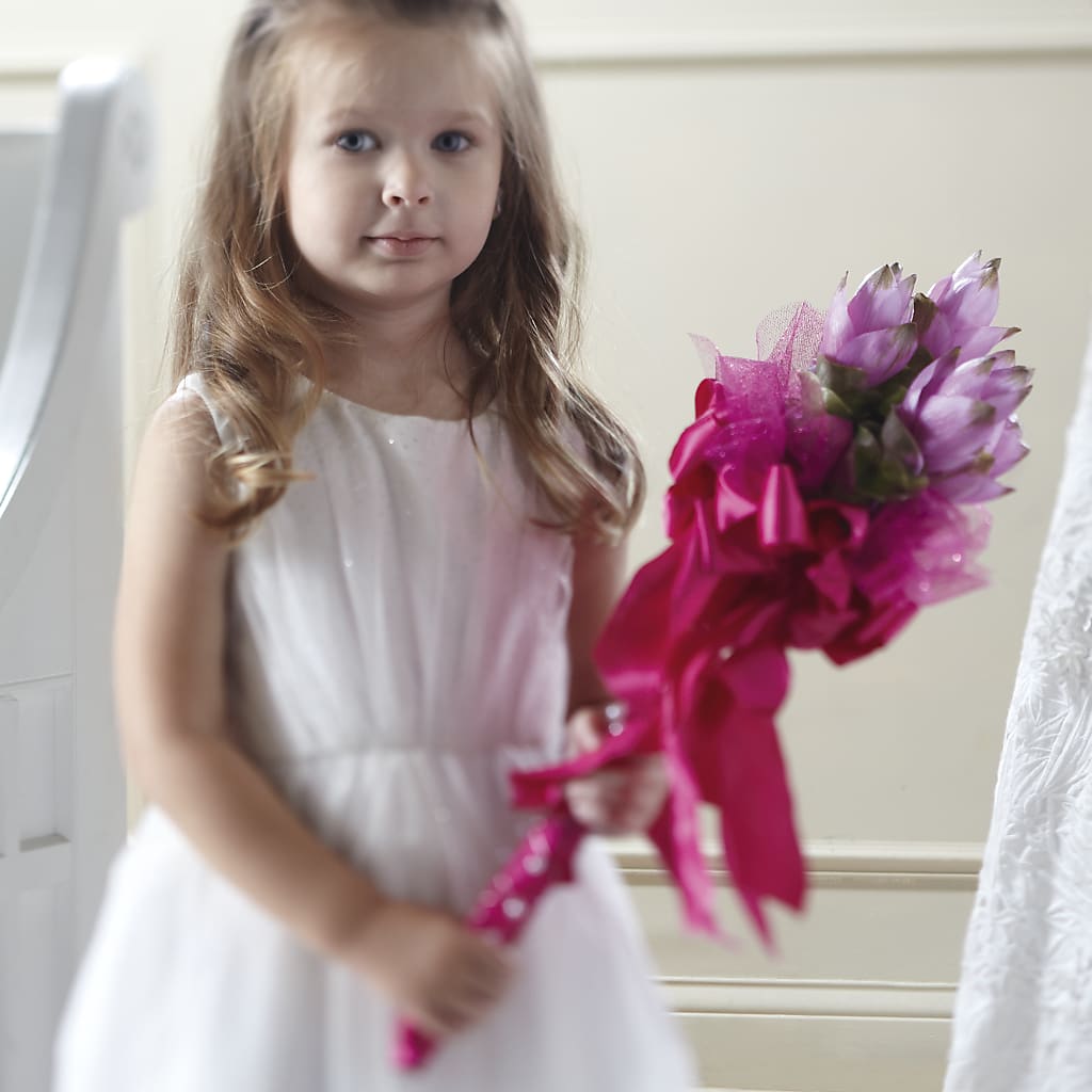 Sparkle Pink Flower Girl Bouquet – Everbloom, Murfreesboro TN