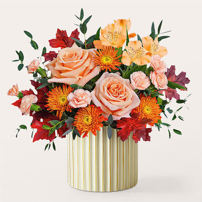 Spiced Latte Bouquet with Ivory Vase –  Everbloom, Murfreesboro TN